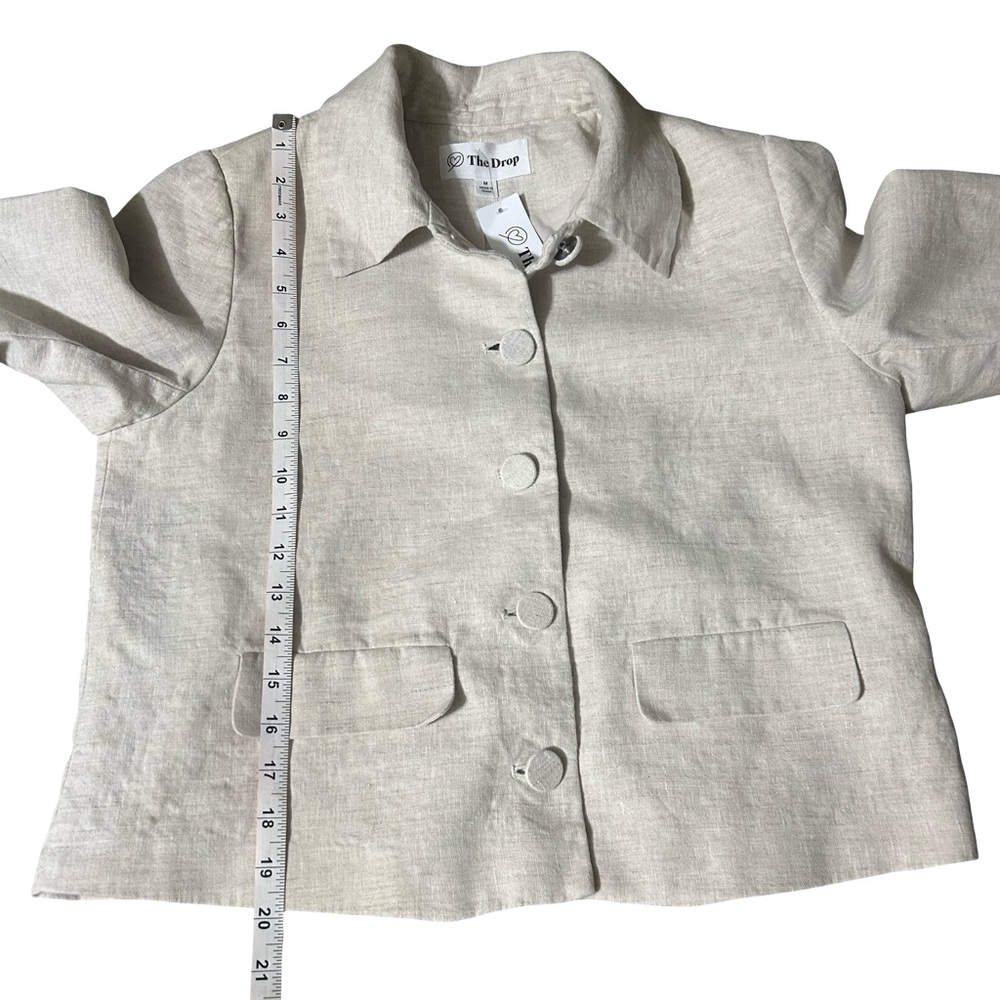 The Drop Linen Cropped Jacket
Blazer Natural Oatmeal Button
Front Size M - Picture 11 of 11